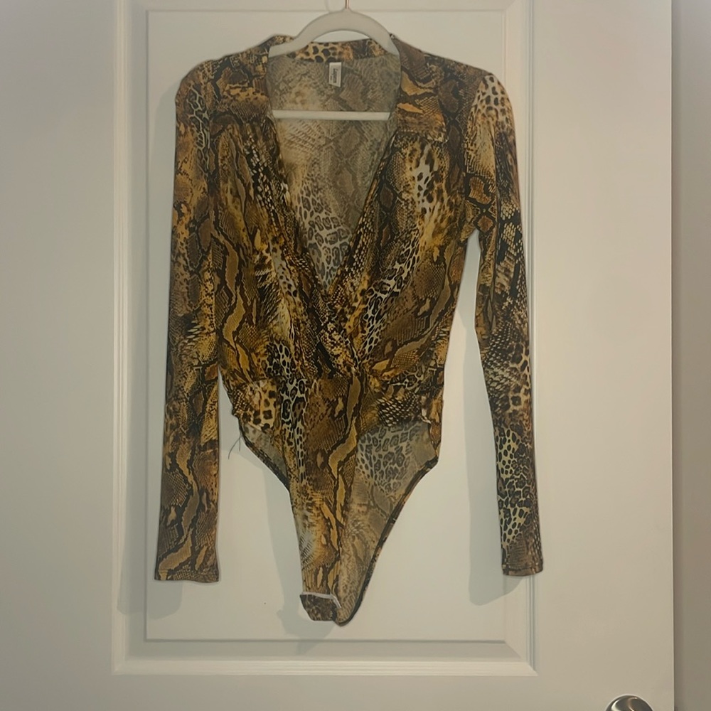 Never Worn Snakeskin Print Body Suit